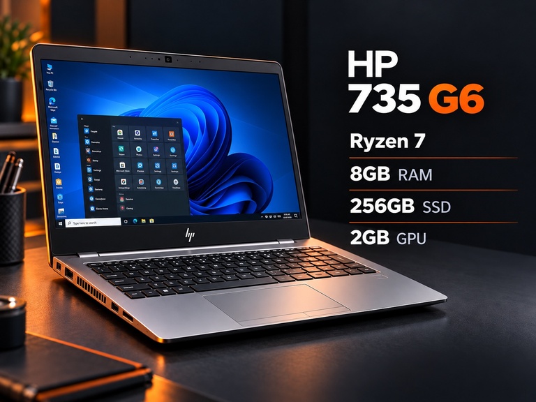 HP 735 G6 — Ryzen 7 — 8GB RAM — 256GB SSD — 2GB GPU