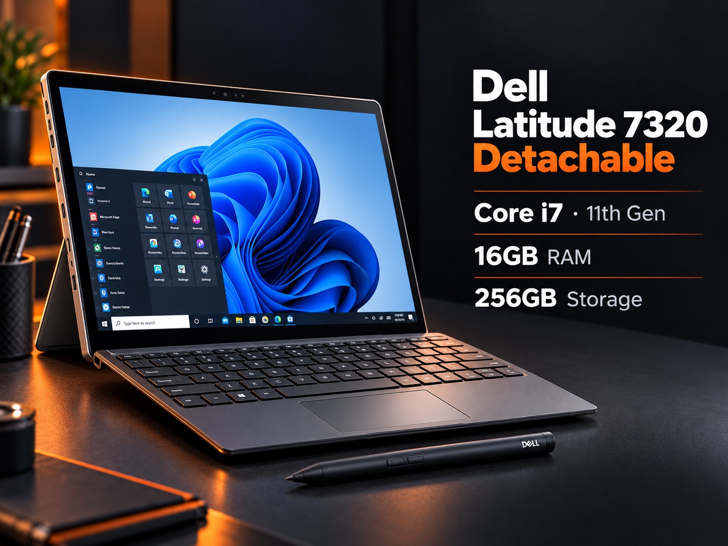 Dell Latitude 7320 — Detachable — Core i7 · 11th Gen — 16GB RAM — 256GB Storage