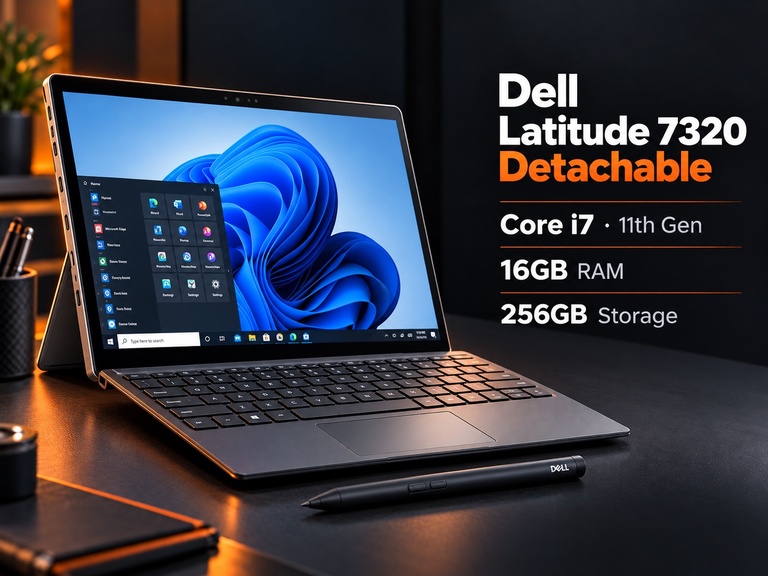 Dell Latitude 7320 — Detachable — Core i7 · 11th Gen — 16GB RAM — 256GB Storage