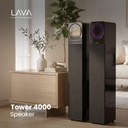 LAVA Tower 4000 Tower Speaker - Black Bluetooth Optical Home Theater Speaker