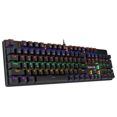 Redragon K608 Valheim Mechanical Gaming Keyboard, Tactile and Clicky Blue Switch, 104 Keys, LED Rainbow Backlit, Wired Keyboard, Full-Key Rollover, Ergonomic Keyboard, for Office and Gaming