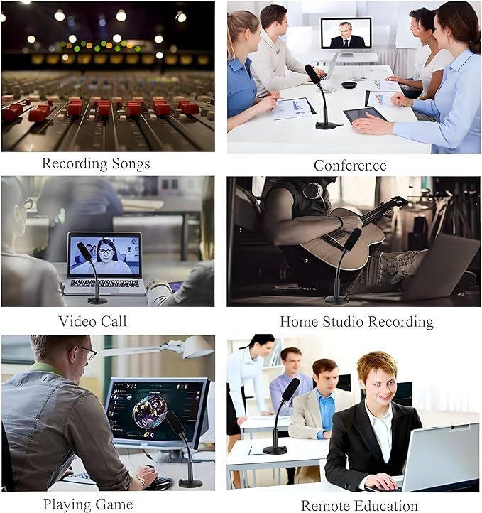 COOLCOLD Mic f-15 , Noise Cancelling USB Microphone for Windows and Mac, Professional PC Microphone Computer, Laptop, Desktop, Plug and Play Mic (Black)