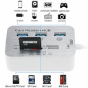 7-in-1 USB-C Hub with 3-Port USB- Expansion & SD/TF/MMC/.2 Memory Card Reader - USB-C 3.0 Peripheral Adapter for PC, Laptop, External Drive, Compatible for USB- Devices