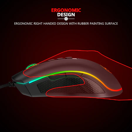 Redragon COBRA M711-FPS Flawless sensor, LK Optical Switch , 24000DPI Gaming Mouse, 16.8 Million RGB backlight