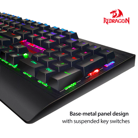 Redragon K608 Valheim Mechanical Gaming Keyboard, Tactile and Clicky Blue Switch, 104 Keys, LED Rainbow Backlit, Wired Keyboard, Full-Key Rollover, Ergonomic Keyboard, for Office and Gaming