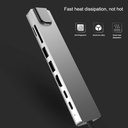 TYPEC TO HD 8 in 1 ZERO HDMI PD 2 USB SD TF Rj45 Compatible with Linux, Windows