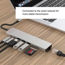 TYPEC TO HD 8 in 1 ZERO HDMI PD 2 USB SD TF Rj45 Compatible with Linux, Windows