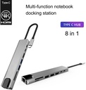 TYPEC TO HD 8 in 1 ZERO HDMI PD 2 USB SD TF Rj45 Compatible with Linux, Windows