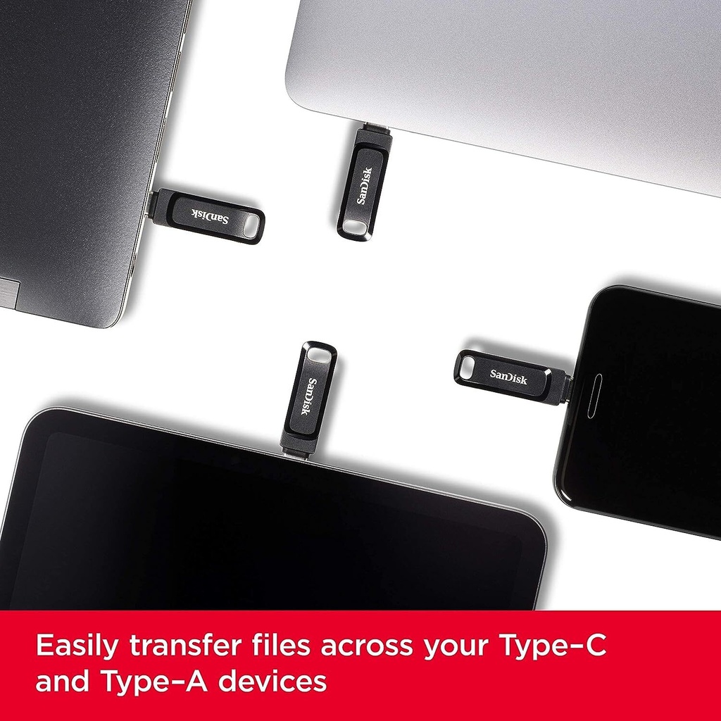 SanDisk Type-C USB Drive Ultra 64GB Dual Type-C GO USB Flash Drive Memory Stick PC MAC SDDDC3-064G