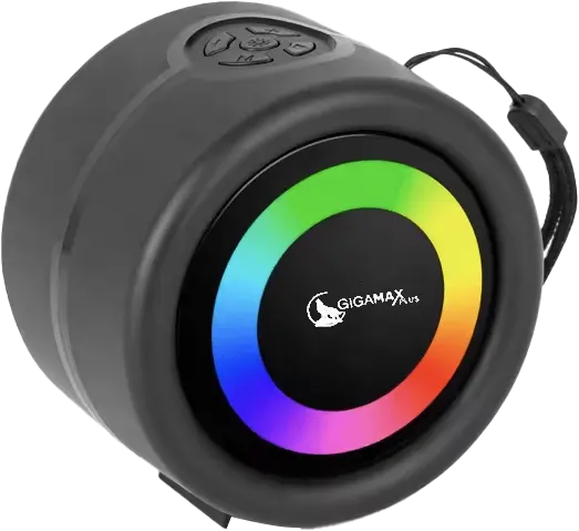 Gigamax Rechargeable Portable Wireless Speaker, Colorful LED Light, Bluetooth 5.0, Multi-color, GM-03