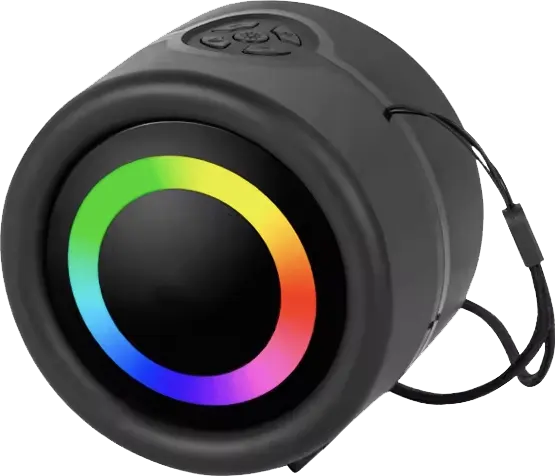 Gigamax Rechargeable Portable Wireless Speaker, Colorful LED Light, Bluetooth 5.0, Multi-color, GM-03