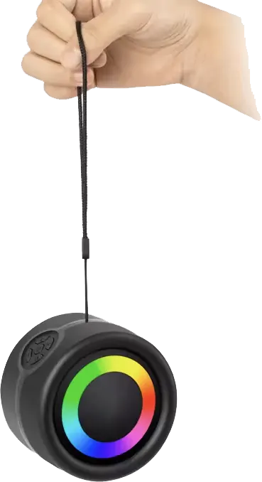 Gigamax Rechargeable Portable Wireless Speaker, Colorful LED Light, Bluetooth 5.0, Multi-color, GM-03