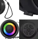 Gigamax Rechargeable Portable Wireless Speaker, Colorful LED Light, Bluetooth 5.0, Multi-color, GM-03