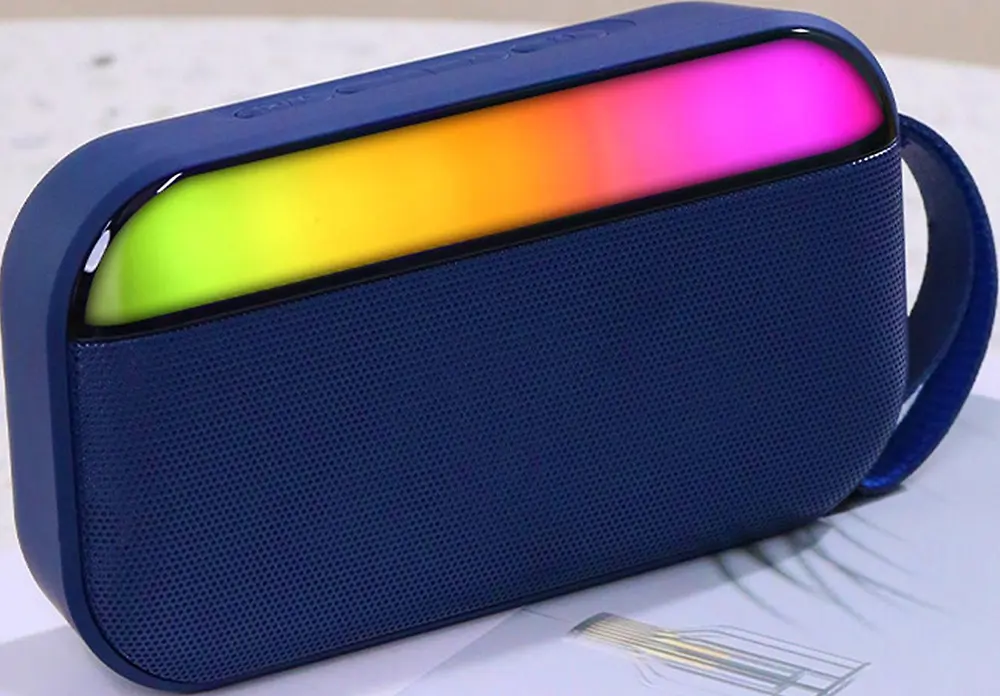 Gigamax Rechargeable Portable Wireless Speaker, Colorful LED Light, Bluetooth 5.0, Multi-color, GM-03