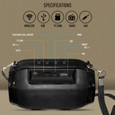 Gigamax Rechargeable Portable Wireless Speaker, Colorful LED Light, Bluetooth 5.0, Multi-color, GM-03