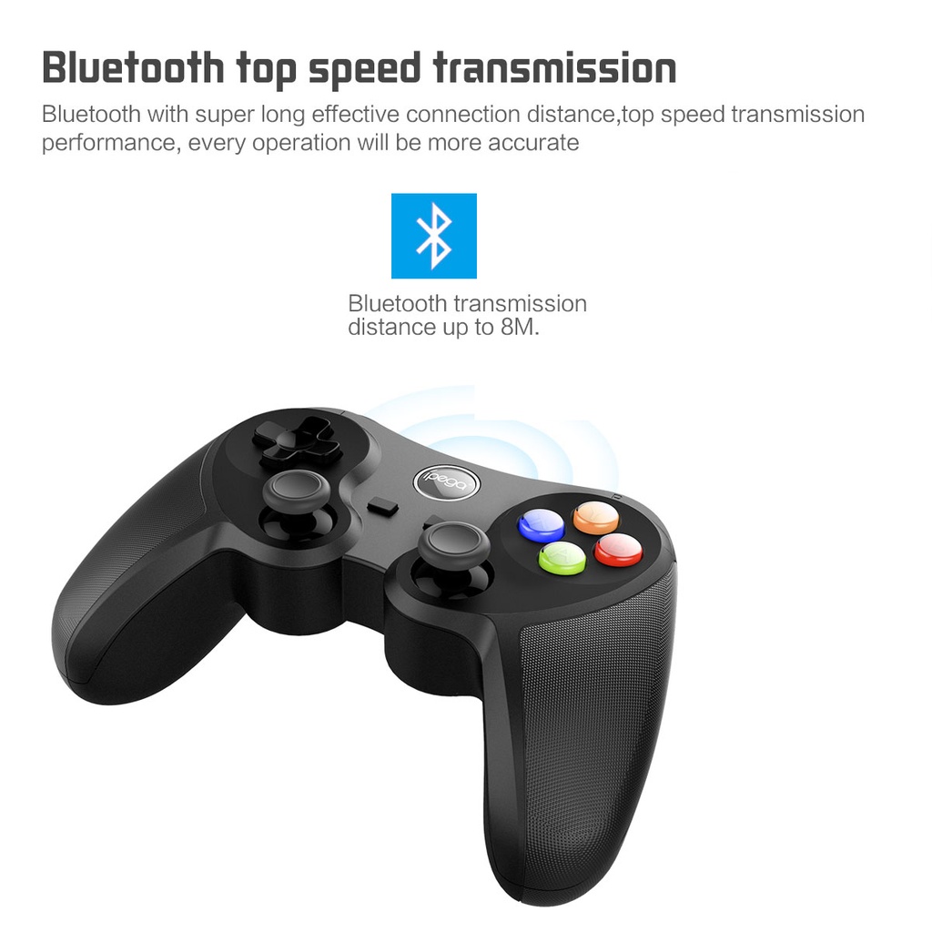 IPEGA PG-9078 Touch Pad Wireless Bluetooth Game Controller Gamepad for Android & iOS Device - Black Color
