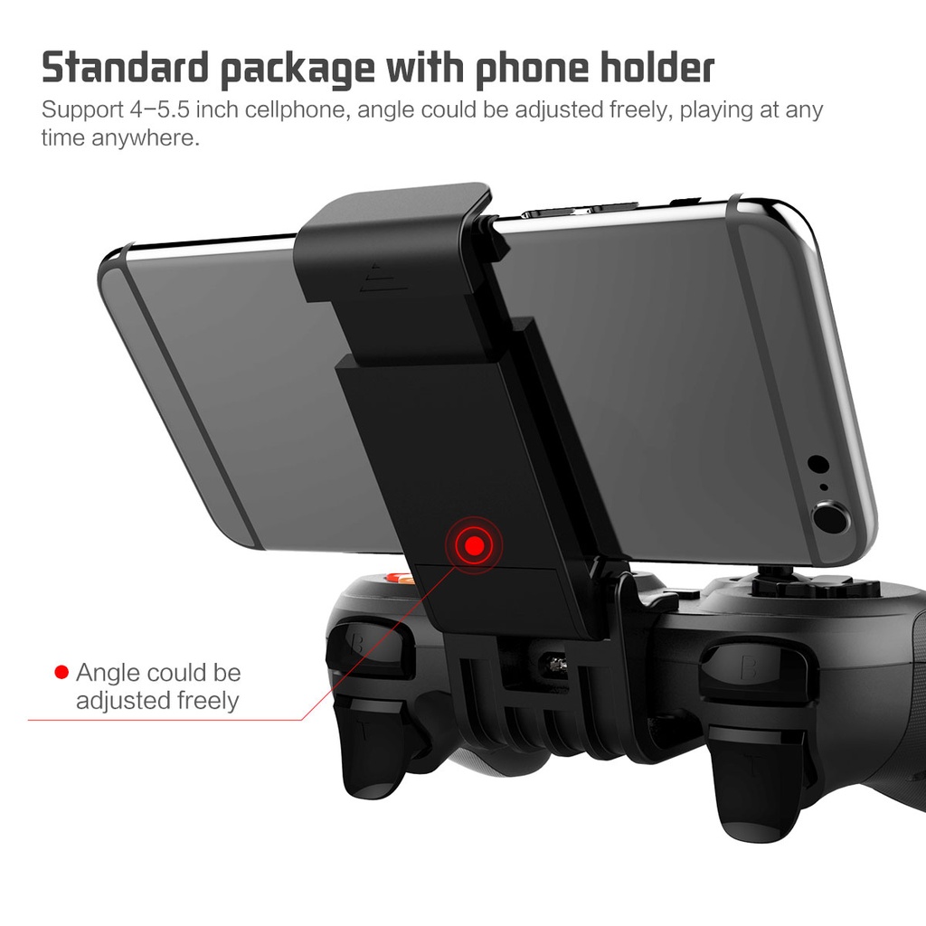 IPEGA PG-9078 Touch Pad Wireless Bluetooth Game Controller Gamepad for Android & iOS Device - Black Color
