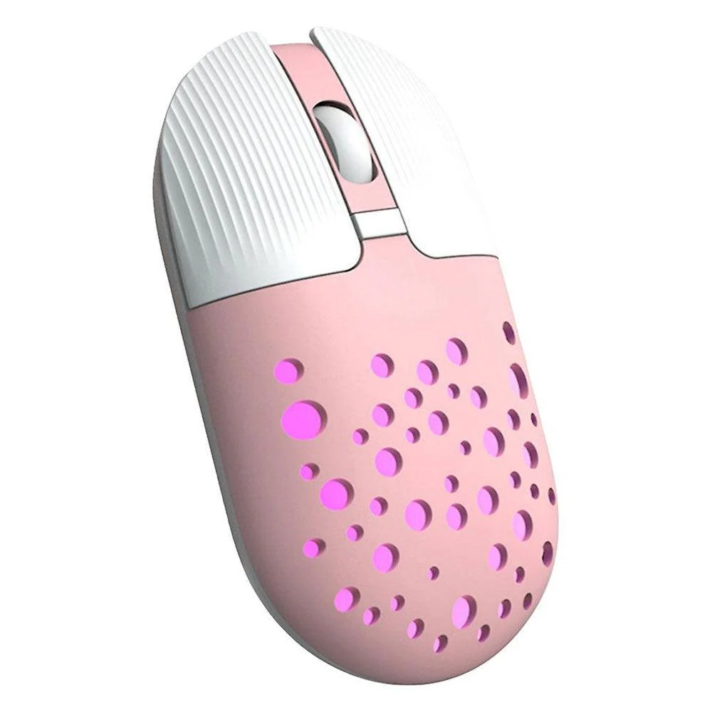 Gamma M-13 Rechargeable 1600 DPI Wireless Mouse, Pink