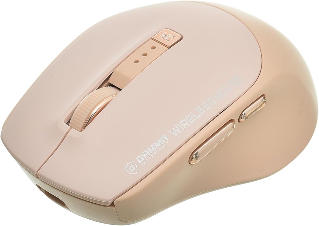 Wireless, Bluetooth Mouse Gamma, Rechargeable, 1000 DPI, Multi Color, M-25- Gold 