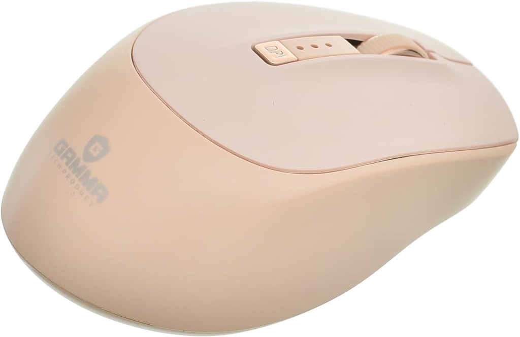 Wireless, Bluetooth Mouse Gamma, Rechargeable, 1000 DPI, Multi Color, M-25- Gold 