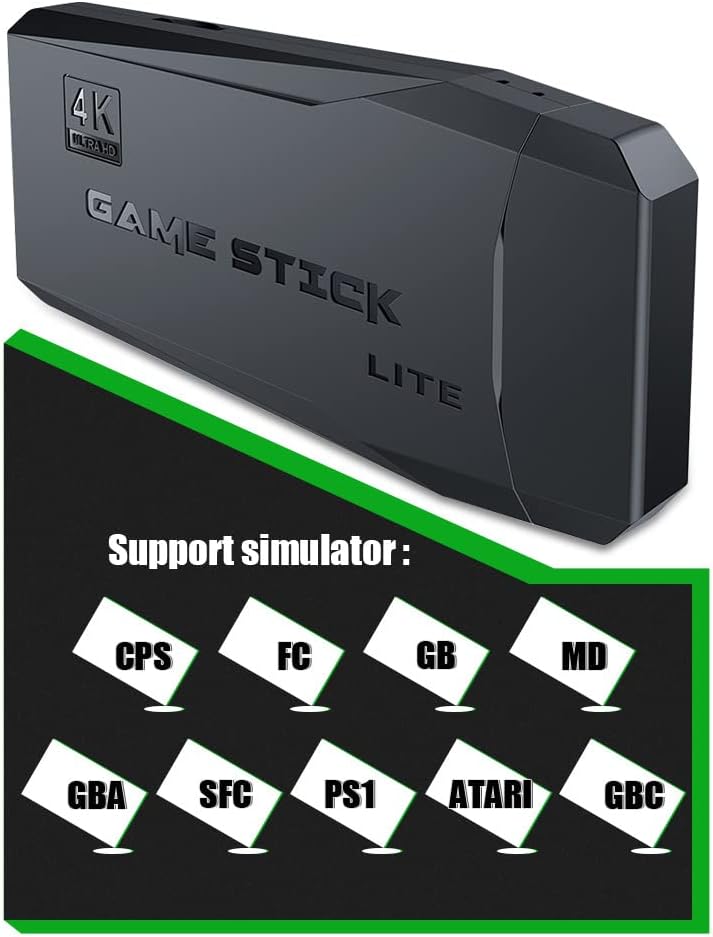  Games Retro 4K Game Station Built-in Muitl Emulators TV Game Box, Plug-and-Play Video Game Stick, HDMI Output for TV