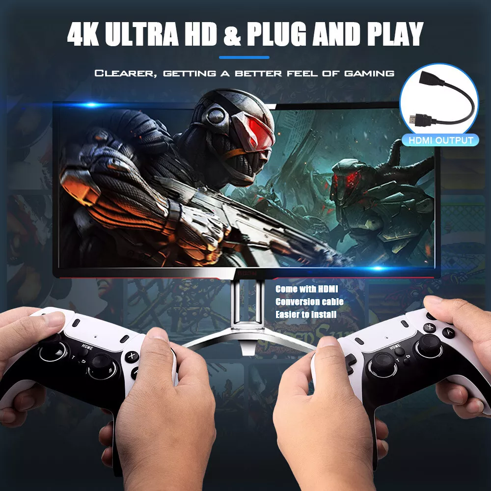  Games Retro 4K Game Station Built-in Muitl Emulators TV Game Box, Plug-and-Play Video Game Stick, HDMI Output for TV