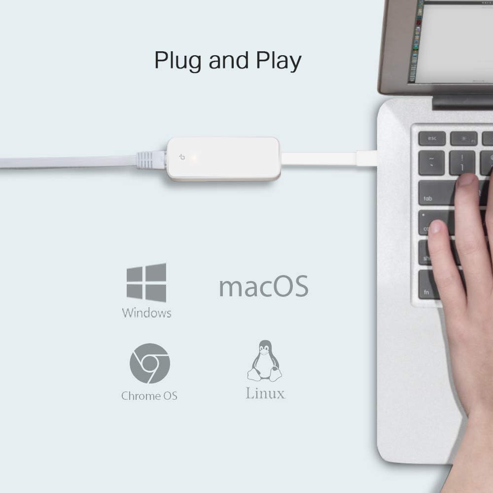 TP-Link UE300C USB Type-C to RJ45 Gigabit Ethernet Network Adapter, USB 3.0