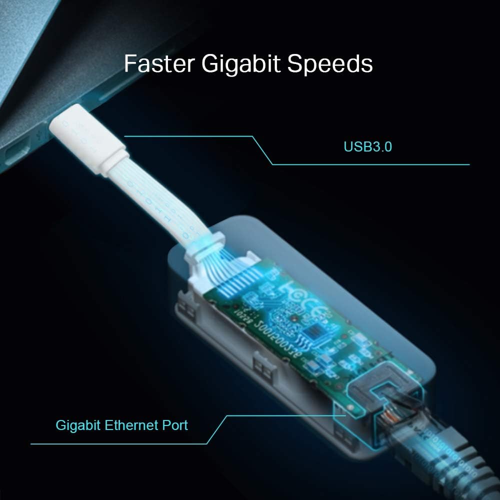 TP-Link UE300C USB Type-C to RJ45 Gigabit Ethernet Network Adapter, USB 3.0