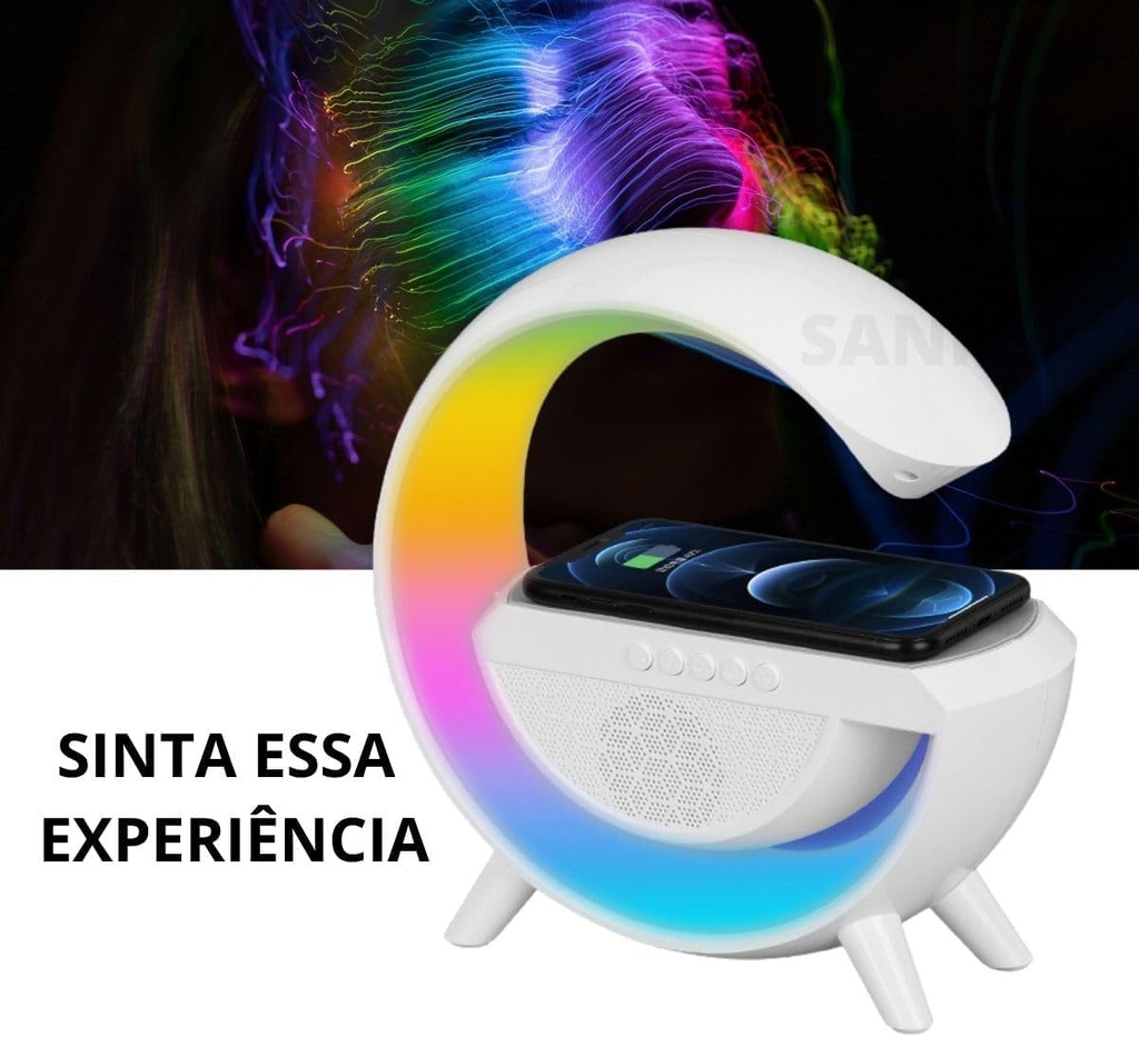 Gigamax Rechargeable Portable Wireless Speaker, Colorful LED Light, Bluetooth 5.0, Multi-color, GM-03