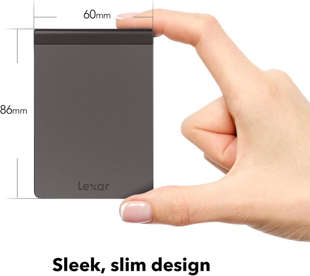 Lexar SL200 Portable SSD 1TB ,EXTERNAL Soled state drive up to 550MB/s read, 400MB/s write, with usb 3.1 type-c port