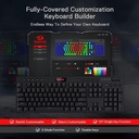 Redragon K618 Horus Wireless RGB Mechanical Keyboard, Bluetooth/2.4Ghz/Wired Tri-Mode Ultra-Thin Low Profile Gaming Keyboard w/No-Lag Cordless Connection, Dedicated Media Control & Linear Red Switch