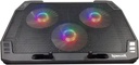 Redragon INGRID GCP511 RGB Laptop Cooler – Support Up to 17.3 Inch - 3 Fans Size 120x120mm - 2 USB Port - Fan control button - 7 Kinds of adjustable height to choose -Black