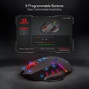 Redragon M690 PRO Wireless Gaming Mouse, 8000DPI Wired/Wireless Gaming Mouse with Quick Fire Button, 8 Macro Buttons