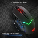 Redragon M690 PRO Wireless Gaming Mouse, 8000DPI Wired/Wireless Gaming Mouse with Quick Fire Button, 8 Macro Buttons