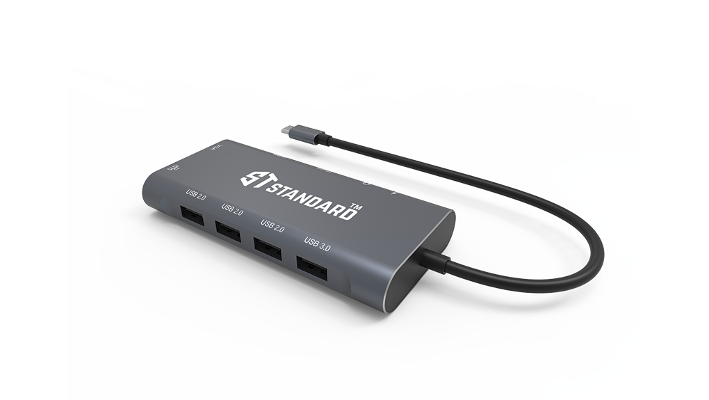  HUB Docking Station ST-9591A (11 in 1) TYPE C WITH LAN GIGABIT 
