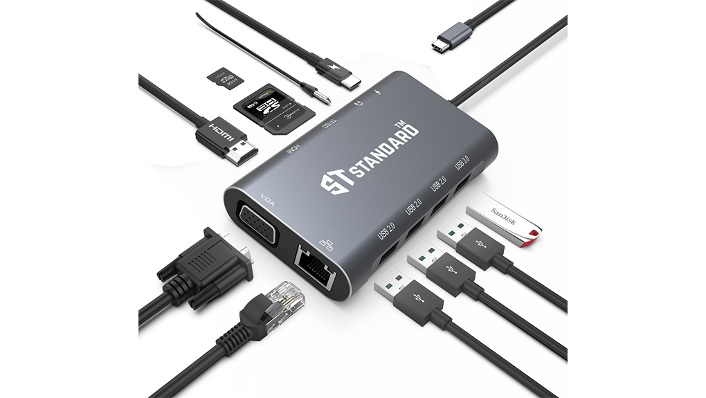  HUB Docking Station ST-9591A (11 in 1) TYPE C WITH LAN GIGABIT 