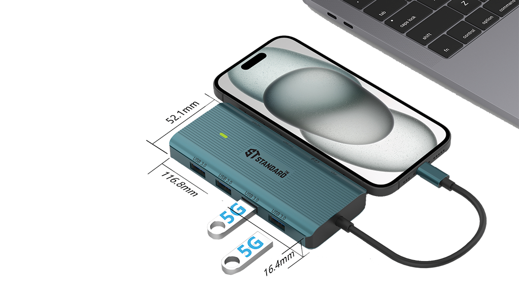  HUB Docking Station ST-UC962 (10 in 1) TYPE C WITH LAN GIGABIT