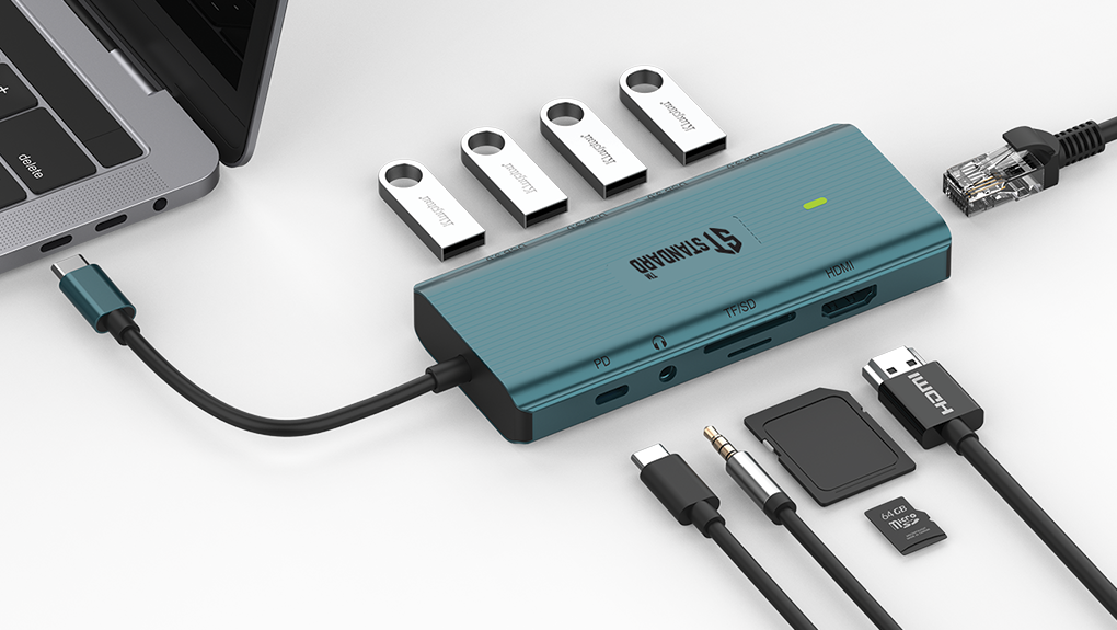  HUB Docking Station ST-UC962 (10 in 1) TYPE C WITH LAN GIGABIT