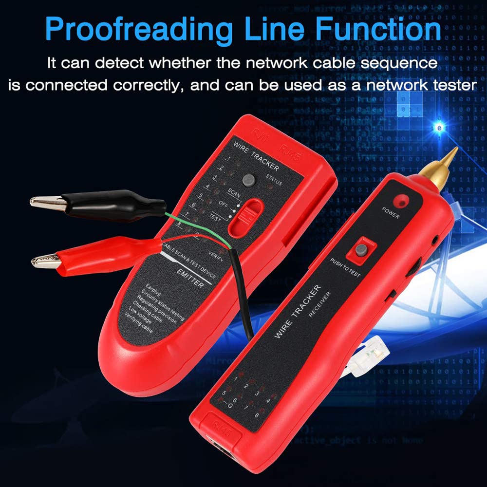 RJ11/RJ45 Wire Tracker and Cable Tester, Model AR-868