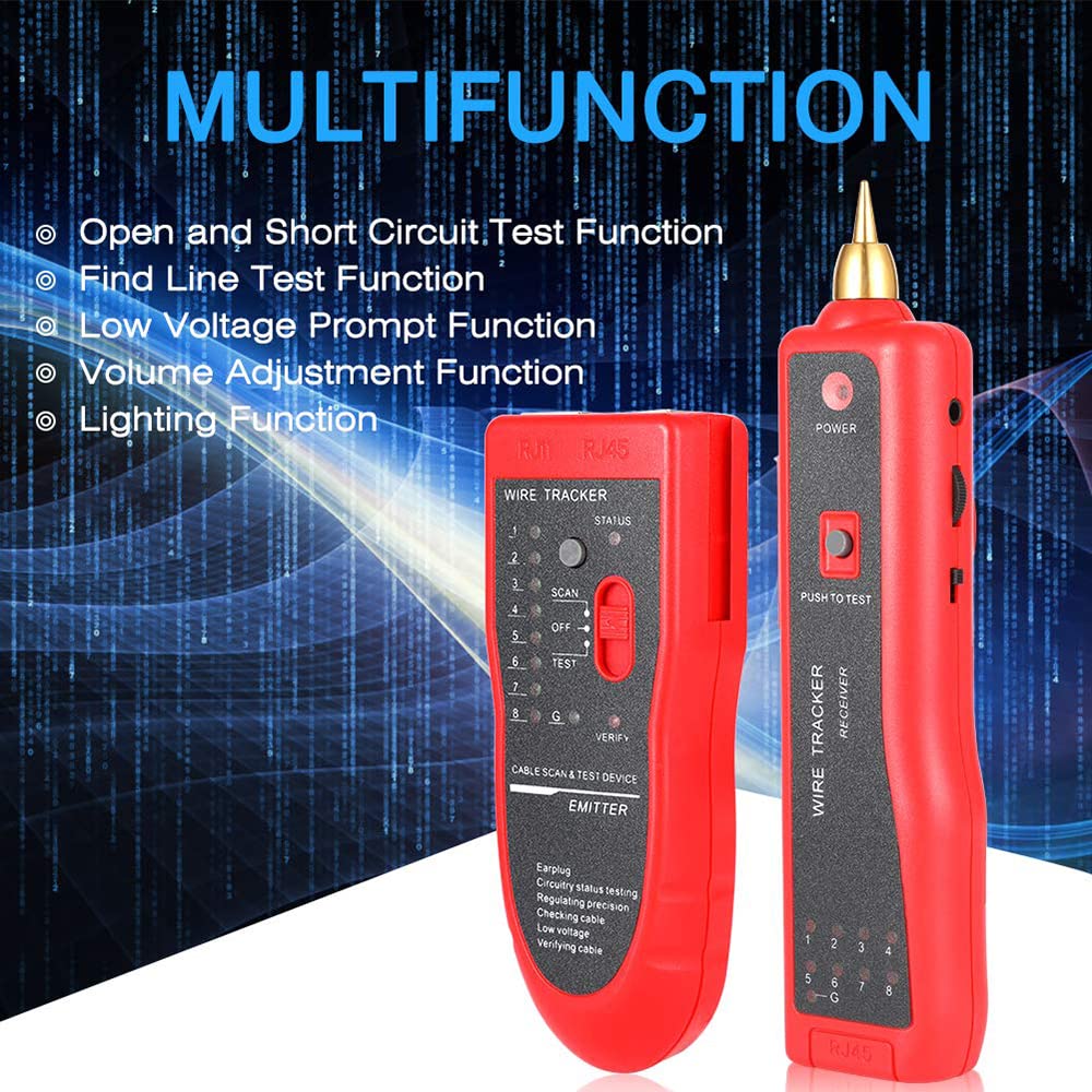 RJ11/RJ45 Wire Tracker and Cable Tester, Model AR-868