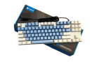 Xunfox K80 Gaming Keyboard - Blue Mechanical Switch – Rainbow backlight – 87 Keys TKL Size – Double Color keycaps – ( Arabic & English Keys )