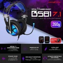ABKONCORE B581 Shoker Gaming Headset with Noise Canceling Mic - PC Headset with Dynamic Sensory, 7.1 Surround Sound, Soft Memory Foam, RGB Light , 