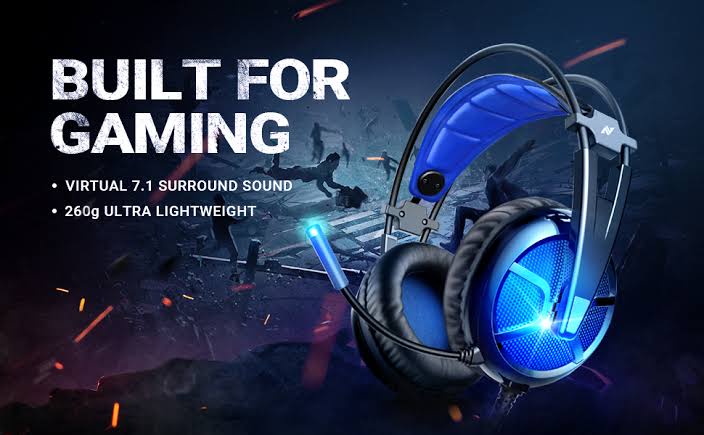 ABKONCORE B581 Shoker Gaming Headset with Noise Canceling Mic - PC Headset with Dynamic Sensory, 7.1 Surround Sound, Soft Memory Foam, RGB Light , 
