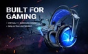 ABKONCORE B581 Shoker Gaming Headset with Noise Canceling Mic - PC Headset with Dynamic Sensory, 7.1 Surround Sound, Soft Memory Foam, RGB Light , 