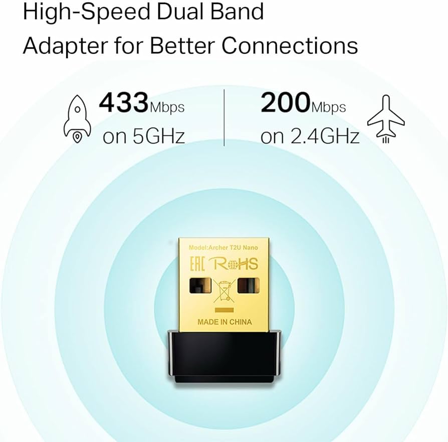 TP-Link Archer T2UB Nano AC600 Dual-Band Wi-Fi USB Adapter