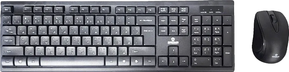 K-515 2.4 GHz Wireless Arabic-English Keyboard and Mouse Combo