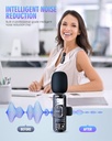 Wireless Lavalier 3*1 Microphones for iPhone, iPad, Android, Camera, USB-C Microphone, 7-Hour Battery, Mini Microphone with Noise Reduction for Video Recording, Vlog, YouTube, TikTok 