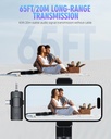 Wireless Lavalier 3*1 Microphones for iPhone, iPad, Android, Camera, USB-C Microphone, 7-Hour Battery, Mini Microphone with Noise Reduction for Video Recording, Vlog, YouTube, TikTok 