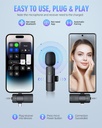 Wireless Lavalier 3*1 Microphones for iPhone, iPad, Android, Camera, USB-C Microphone, 7-Hour Battery, Mini Microphone with Noise Reduction for Video Recording, Vlog, YouTube, TikTok 