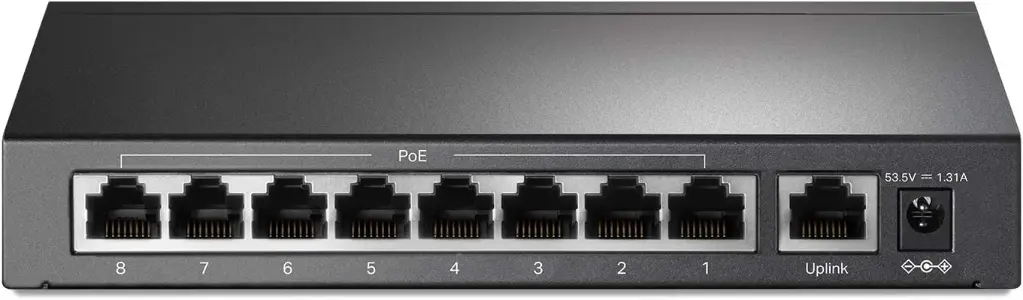 سويتش TP-Link مكتبي Gigabit بخمسة منافذ، منها 4 منافذ PoE+